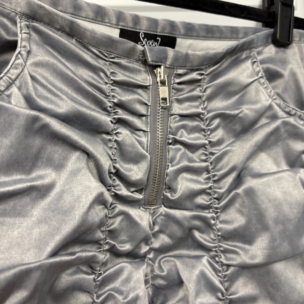7 Express Vintage Y2K Silver Ruched Cargo Pants - Picture 10 of 15